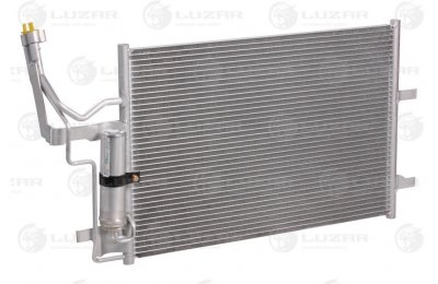 Радиатор кондиц. с ресивером для а/м Mazda 3 (03-)/5 (05-) (LRAC 2548) производства «Luzar»