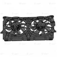 Э/вентилятор охл. для а/м Chevrolet Tahoe (06-)/Cadillac Escalade (06-) 5.3i/6.2i (2 вентилятора) (с кожухом) (LFK 0508)