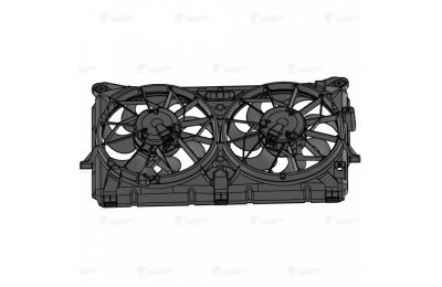 Э/вентилятор охл. для а/м Chevrolet Tahoe (06-)/Cadillac Escalade (06-) 5.3i/6.2i (2 вентилятора) (с кожухом) (LFK 0508) «Luzar»