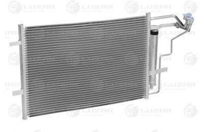 Радиатор кондиц. с ресивером для а/м Mazda 3 (BL) (09-) (LRAC 25Z6) производства «Luzar»