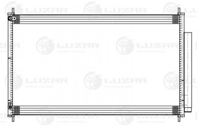 Радиатор кондиц. для а/м Honda Pilot II (08-) 3.5i AT (LRAC 2318) производства «Luzar»