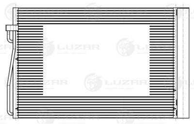 Радиатор кондиц. для а/м BMW 5 (E60/61) (03-) G (LRAC 26109) производства «Luzar»