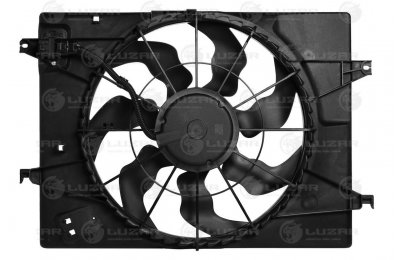 Э/вентилятор охл. с кожухом для а/м Hyundai Tucson/Kia Sportage (04-) (тип Halla) (LFK 0885) производства «Luzar»