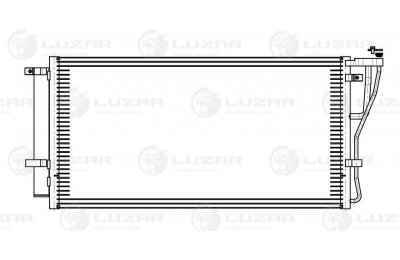 Радиатор кондиц. для а/м Kia Carens (06-) 1.6i/2.0i M/A (LRAC 0860) производства «Luzar»