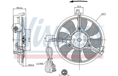 Вентилятор радиатора VAG A4/A6/A8 /PASSAT/SHARAN 1.6-4.2/1.9TD-2.5TD 94-05 производства «Nissens»