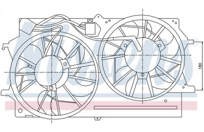 Вентилятор радиатора FORD FOCUS 1.8TD M/T -04 производства «Nissens»