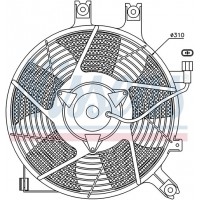 Вентилятор радиатора MITSUBISHI RAJERO -00/SPORT 2.5 TD/3.0 02-