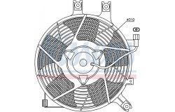Вентилятор радиатора MITSUBISHI RAJERO -00/SPORT 2.5 TD/3.0 02-