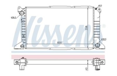 Радиатор охлаждения FORD TRANSIT 94-> «Nissens»