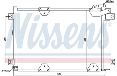 Конденсер SUZUKI GRAND VITARA 1.6-2.5/2.0TD 98- производства «Nissens»