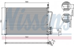 Радиатор кондиционера (конденсер) FORD FIESTA / FUSION 1.25-1.6 01-