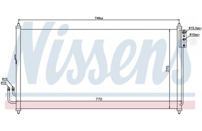 Конденсер NISSAN MURANO Z50 3.5 05- производства «Nissens»