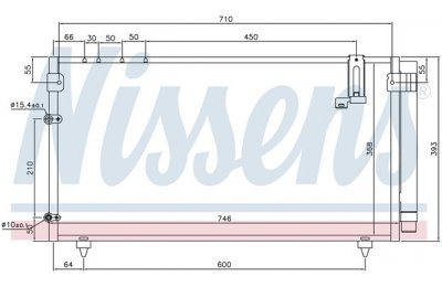Радиатор кондиционера (конденсер) TOYOTA AVENSIS VERSO 2.0/2.0D 01- производства «Nissens»