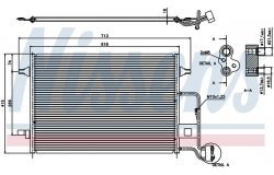 Радиатор кондиционера (конденсер) VAG PASSAT / SUPERB 1.6-2.8/1.9-2.5 TDi 00-