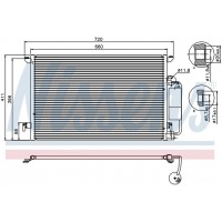 Радиатор кондиционера (конденсер) SAAB 9-3 1.8-2.8/1.9TD/2.2TD 02-