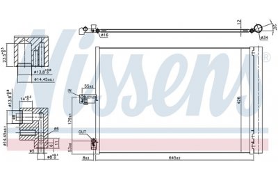 Радиатор кондиционера (конденсер) MB W212 2.0-5.0 09- производства «Nissens»