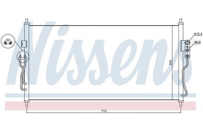 Радиатор кондиционера NISSAN ALMERA 1.6 06-12 производства «Nissens»