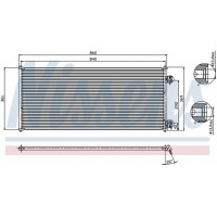 Радиатор кондиционера (конденсер) FORD TRANSIT 2.0-2.4D M/T 00-