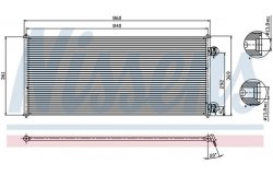 Радиатор кондиционера (конденсер) FORD TRANSIT 2.0-2.4D M/T 00-