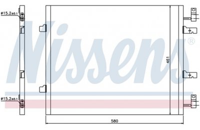 Конденсер OPEL INSIGNIA 1.6T-2.8T/2.0TD 08- производства «Nissens»