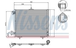 Радиатор кондиционера (конденсер) CITROEN C2/C3 / PEUGEOT 207/1007 1.1-1.6/1.4-1.6HDi 02-