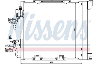 Радиатор кондиционера (конденсер) OPEL ASTRA/ZAFIRA 1.3D-1.9D 04- производства «Nissens»