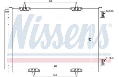 Радиатор кондиционера (конденсер) PEUGEOT 207 1.4 A/T 06- производства «Nissens»