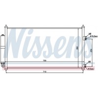 Радиатор кондиционера (конденсер) NISSAN X-TRAIL 2.5 01-