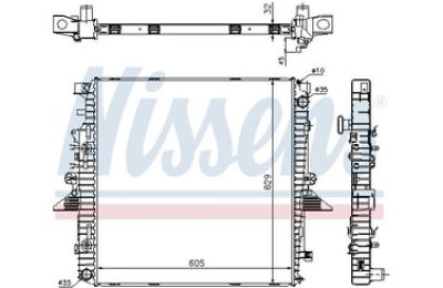 Радиатор охлаждения LAND ROVER RANGE ROVER SPORT 2005> «Nissens»