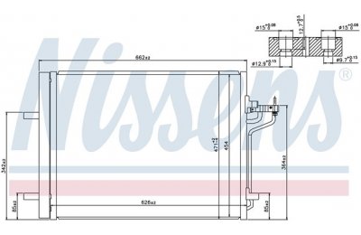Радиатор кондиционера (конденсер) FORD FOCUS/C-MAX 1.6T/2.0TD 10- производства «Nissens»