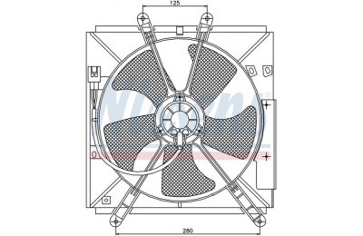 Вентилятор радиатора TOYOTA CARINA 1.6-2.0 93-97 производства «Nissens»