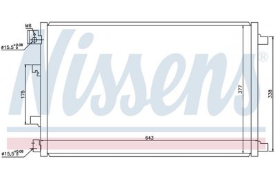 Конденсер NISSAN QASHQAI 1.6 07- производства «Nissens»