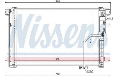 Радиатор кондиционера (конденсер) MB W204/W212 1.8-6.2 07- производства «Nissens»